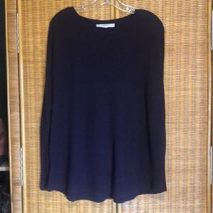 Loft Women’s burgundy heathered light weight sweater S EUC